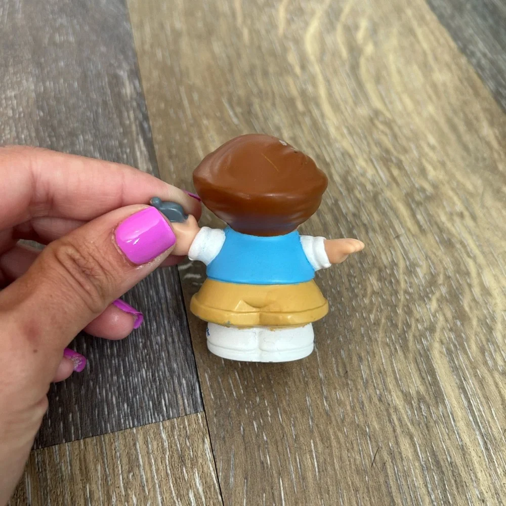 Little People Figures:Male with Glasses, cell Phone, Blue Vest (2001) as is
